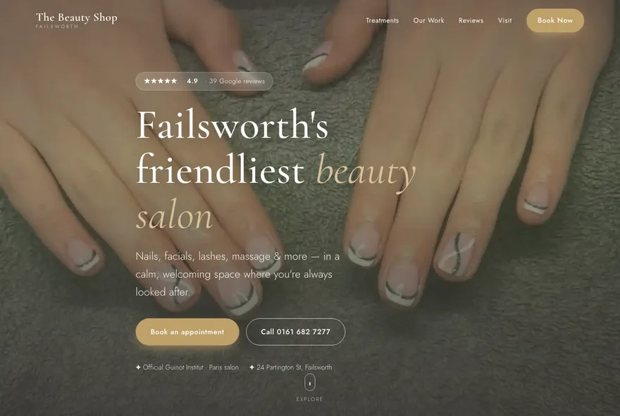 The Beauty Shop website