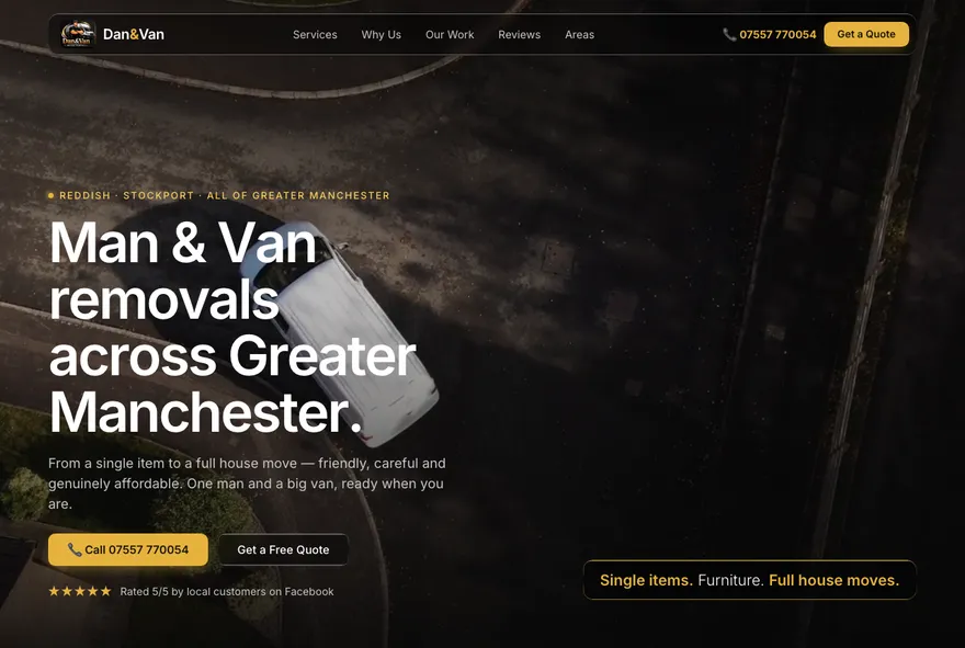 Dan & Van SK Removals website