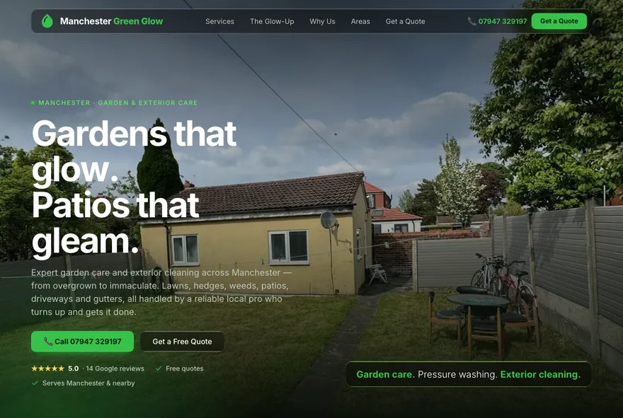Manchester Green Glow website