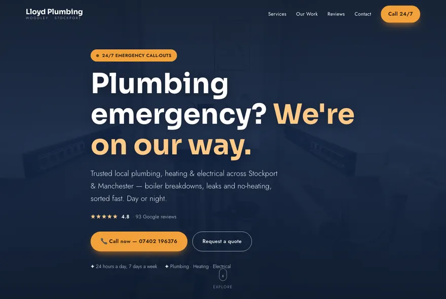 Lloyd Plumbing website