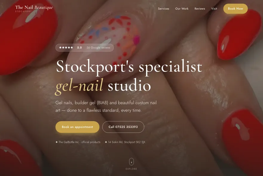 Nail Beautique website