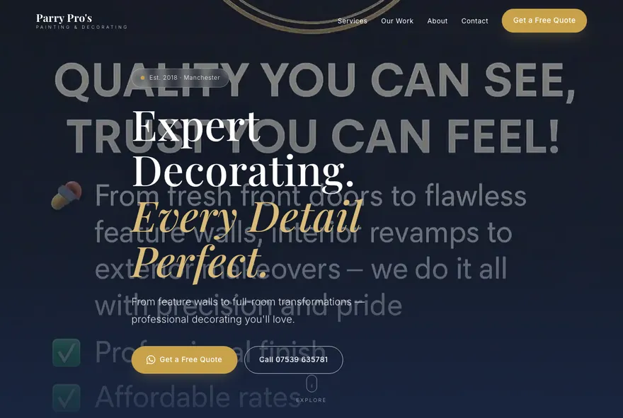 Parry Pro's website